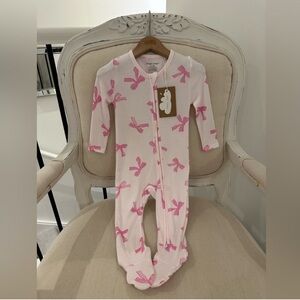 🎀 9~12 Mth Rib Knit Limited Edition Bow Angel Dear Footie from Nordstrom NWT